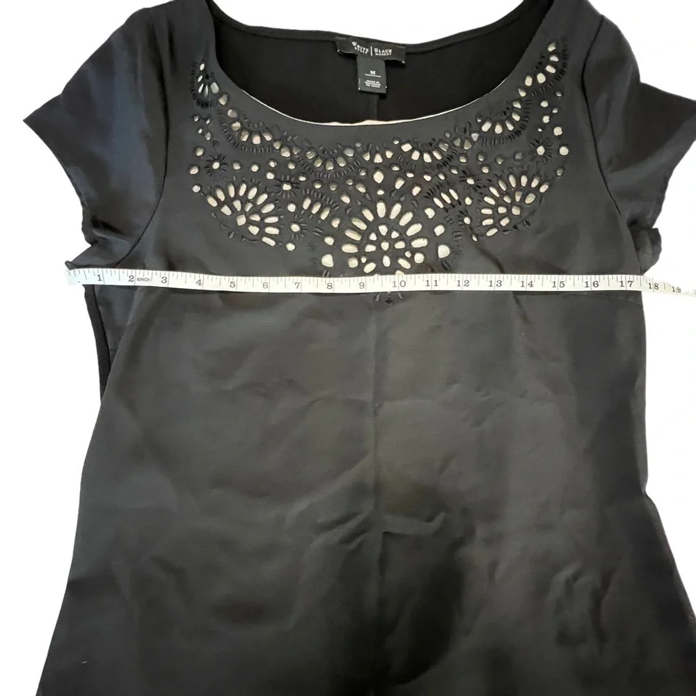 White House Black Market Eyelet Cap Sleeve Top size: medium